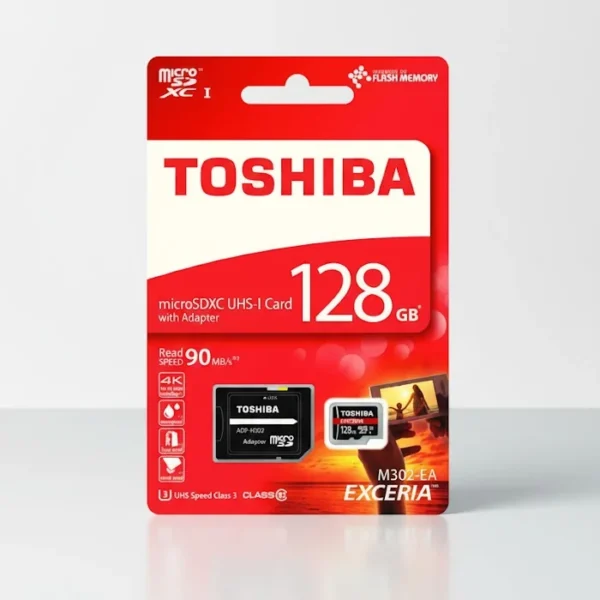 کارت حافظه microSDXC توشیبا ظرفیت ۱۲۸ گیگابایت