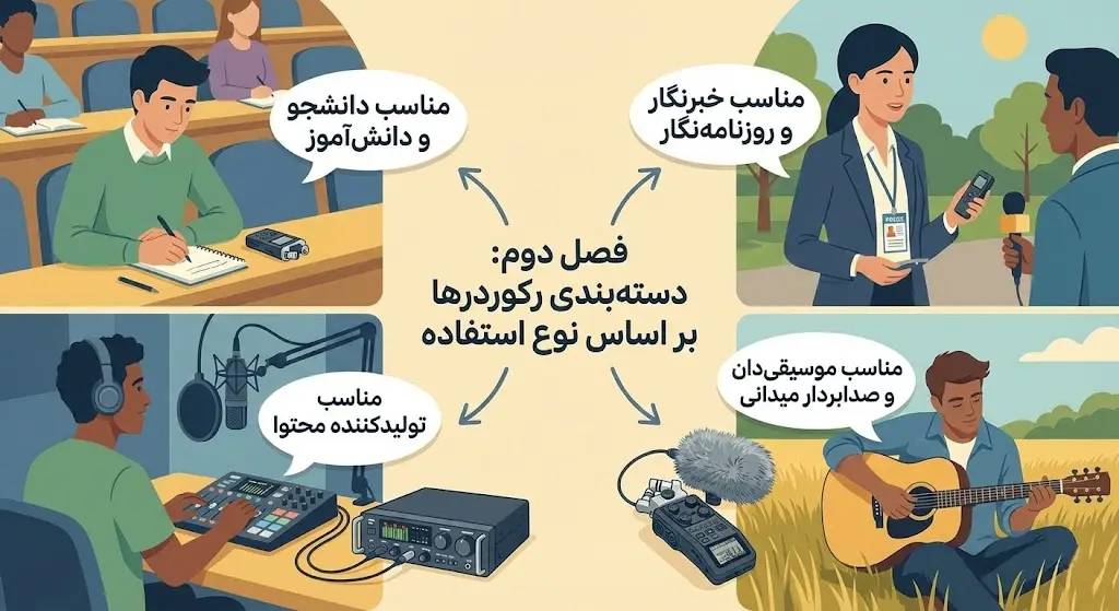 دستهبندی رکوردرها بر براساس نوع استفاده