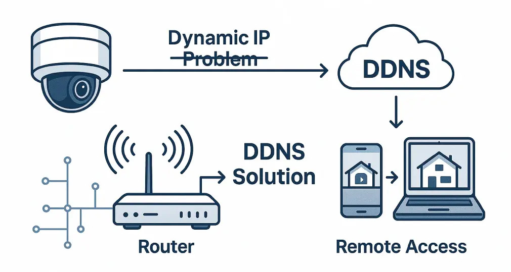 تنظیمات DNS برای دوربین مداربسته